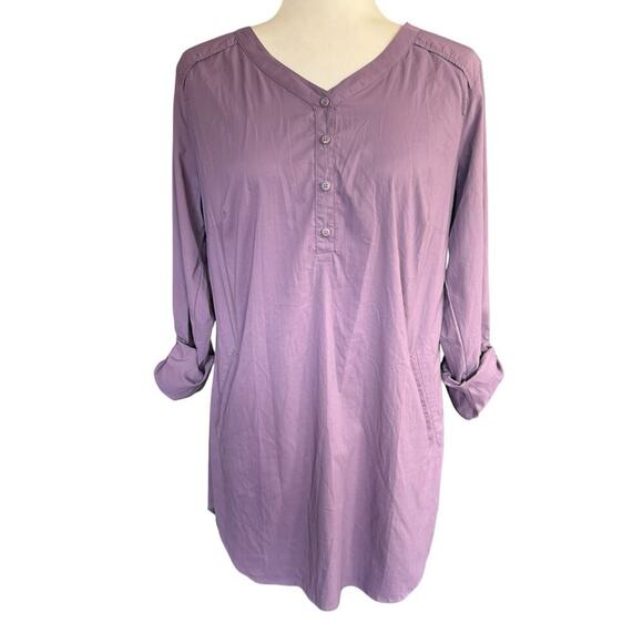 Duluth Trading Company Ladies Armachillo Cooling Shirt M Purple Athleisure - Picture 6 of 12